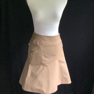 Nau skirt zipper pockets canvas knee length